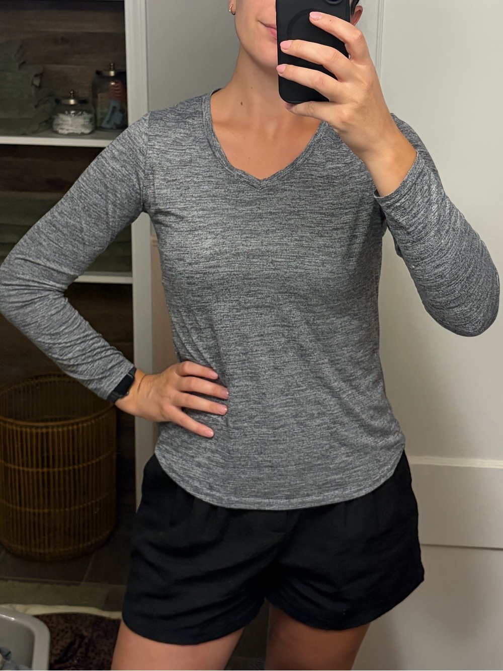 Lightweight gray top